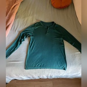 Lululemon Metal Vent Tech Long Sleeve Henley Men’s Shirt - XL - Green